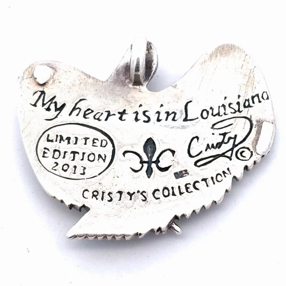 Cristy Cali 925 Sterling Silver 2013 Limited My Heart Is In Louisiana Pendant